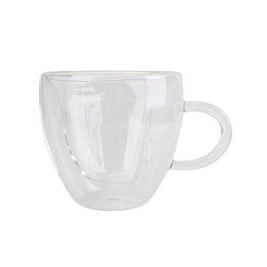 180ml/240ml Heart Love Shaped Tea Beer Mug Juice Cup Coffee Cups Mug Gift Double Wall Glass Mug Heat-Resisting Drinkware
