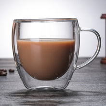 Load image into Gallery viewer, Double Wall Glass Coffee Mug Tea Beer Milk Mug Handmade Transparent Lemon Mug Water Drink Cup Copo Caneca Criativa Beer Glass

